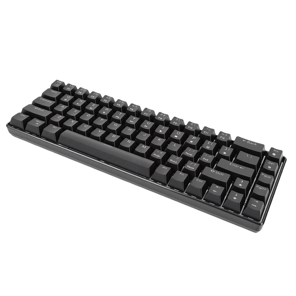 68 Tasten Mechanische Gaming-Tastatur RGB-Hintergrundbeleuchtet Hot-Swappable Kabelgebundene Tastatur Brauner Schalter für Computer