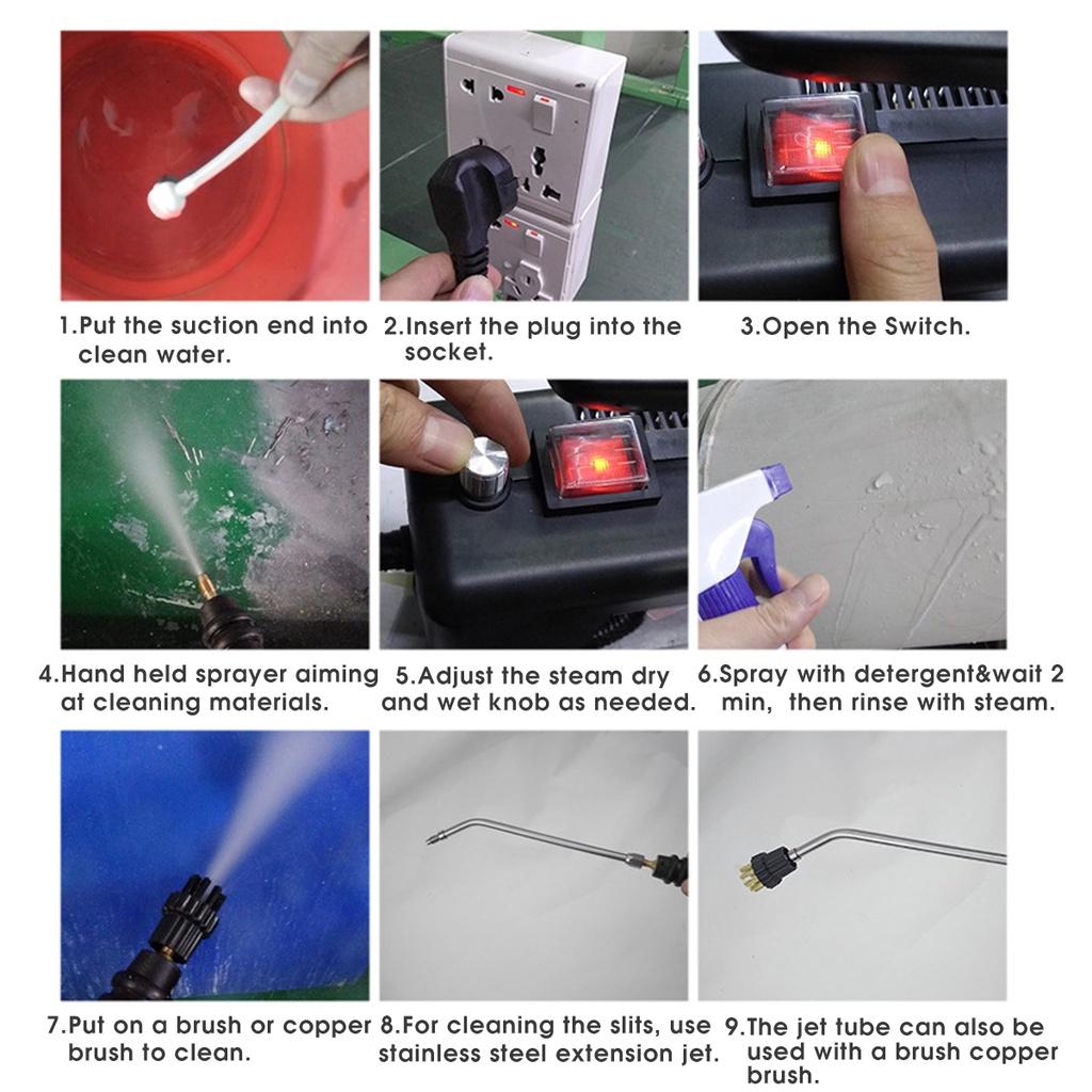 1700W 60HZ Hochdruck-Dampfreinigungsmaschine 110V Handdampfreiniger Haushalt 19x8x12cm