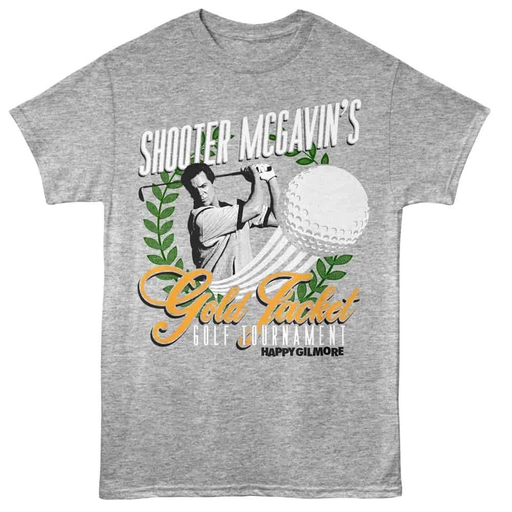 Happy Gilmore Shooter McGavins Gold Jacket Men s T Shirt M