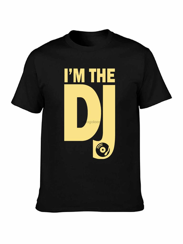Brand Clothing TShirt Fashion Dj Mens Tee Shirt Vinyl Player TurntableGraphic Tee Dj Shirt Black slim Fit TShirt
