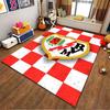 RVM Logo Red Checkered Carpet Suitable As a Non-slip Mat for the Living Room or Bedroom Sofa