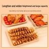 Kraft Disposable Rectangular Paper Plates for BBQ, Fried Chicken, Fries, and Snacks - Thickened Camping Dinner Trays