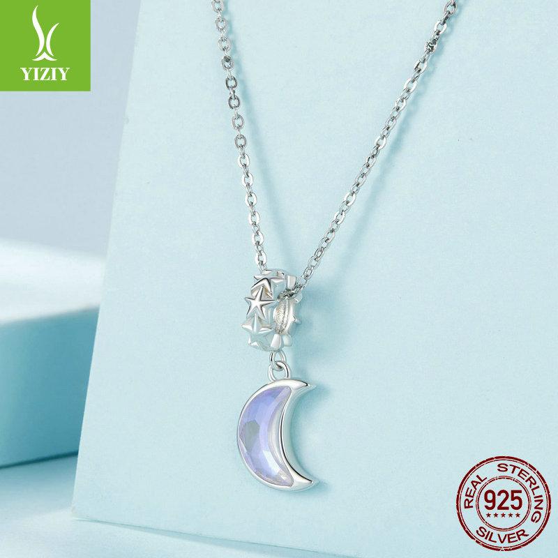 Light Luxury Niche Moonlight Diy Bracelet Necklace Pendant S925 Sterling Silver Premium Moon Beads