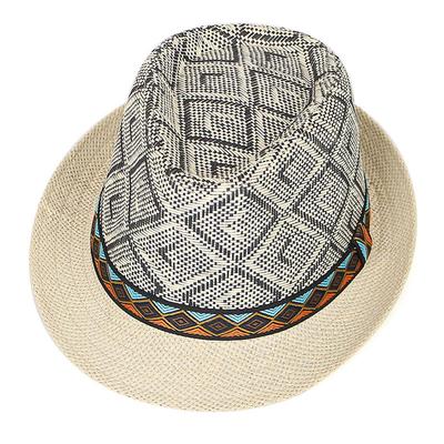 Straw Top Hat, Men's Retro Sun Hat, Spring and Summer Jazz Hat, Middle-aged and Elderly Top Hat, Ethnic Style Men's Straw Hat