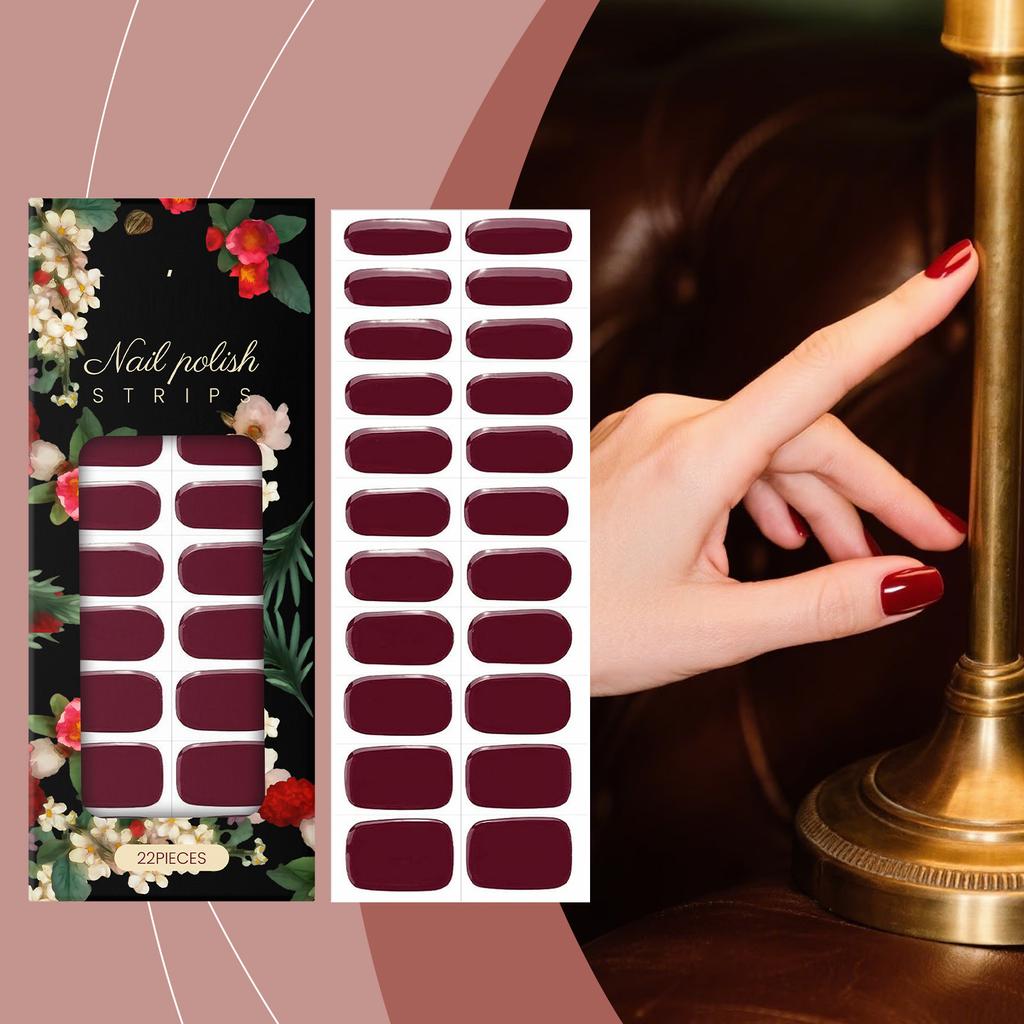 Autocolante de Unghii Impermeabile, 3d Stereoscopice, Rezistente la Zgârieturi, Stil Impermeabil, Autocolante de Unghii Roșii și Frumoase