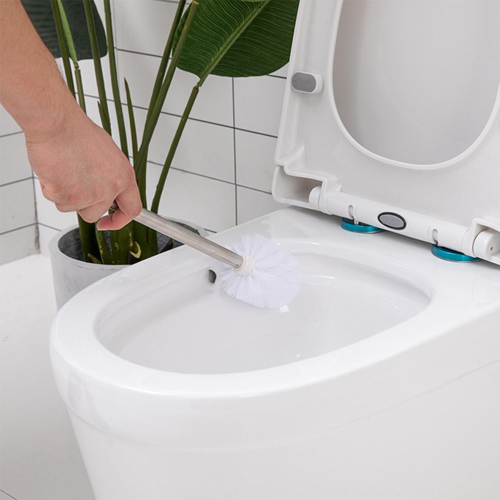 Stainless Steel Toilet Brush No Dead Corners Household Wash Toilet Cleaning Soft Bristle for Creative Bathroom Accessori