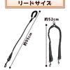 Twin lead for 2 dogs at the same for multiple thick metal with for walking dogs time, pets, rope, swivel, tangle-resistant, grip, (black)
