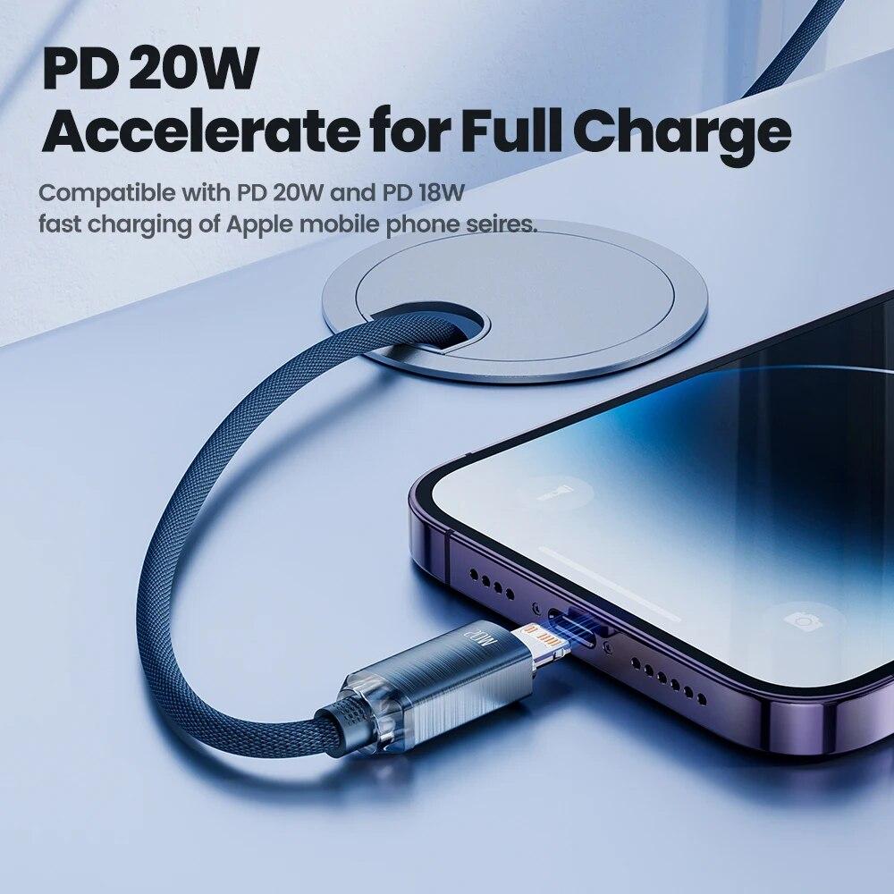 Toocki USB C To Lighting Cable for 14 13 12 11 Pro Max Mini 8 7 Plus AirPods iPad Fast Charging Type C Lightning Cable