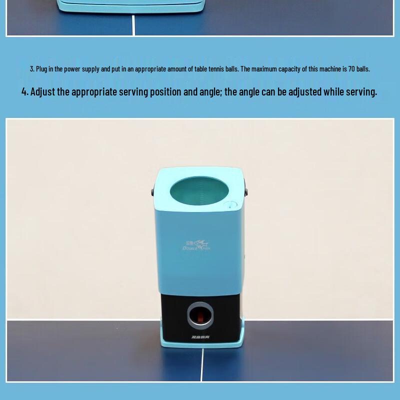 Double Fish Portable Automatic Table Tennis Robot