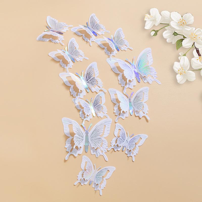 3D Realistic Double-Layer Butterfly Wall Stickers for Home Décor