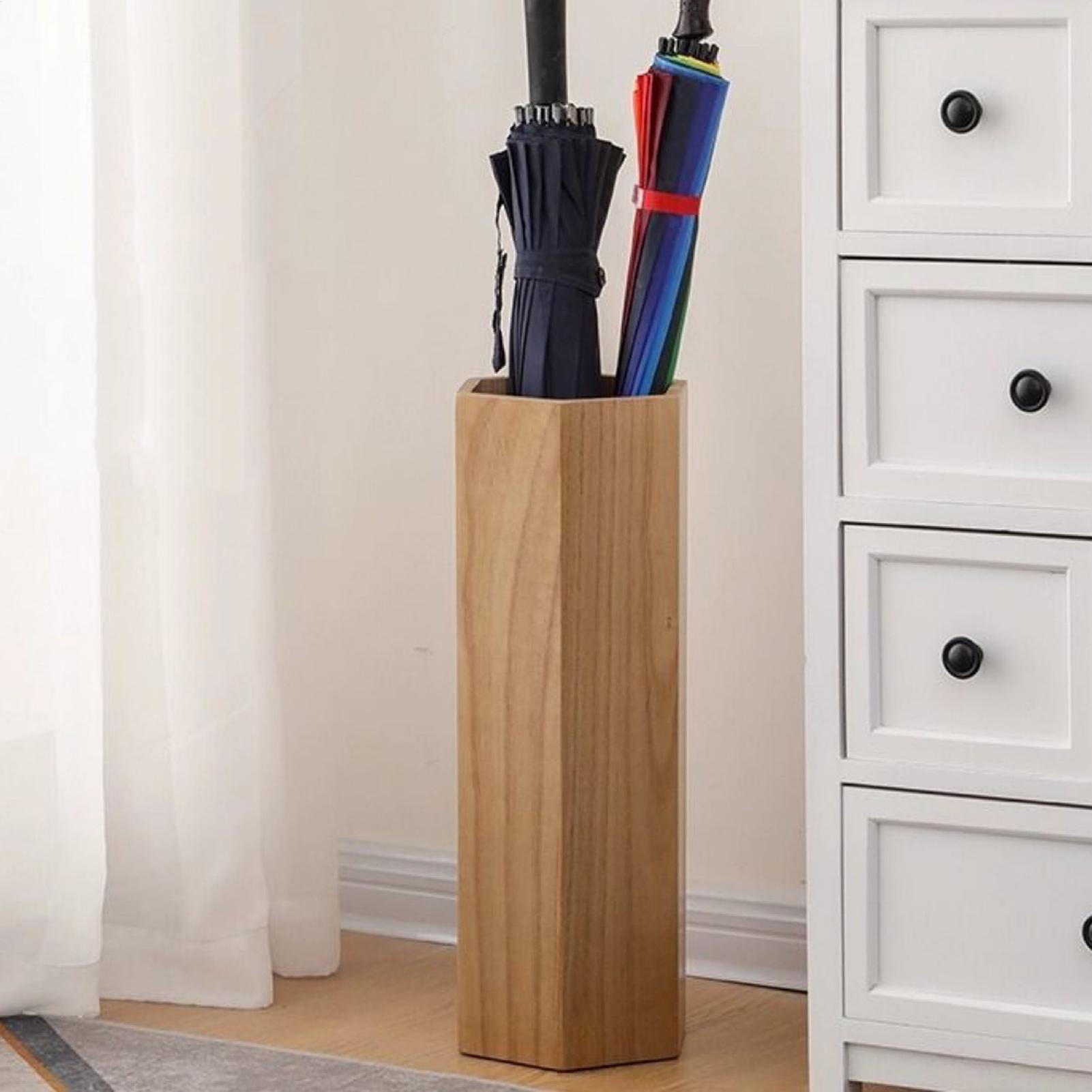 Umbrella Holder for Entryway Wooden Umbrella Stand Creative Bucket for Living Room Garage Indoor Hotel Restaurant Keep Your