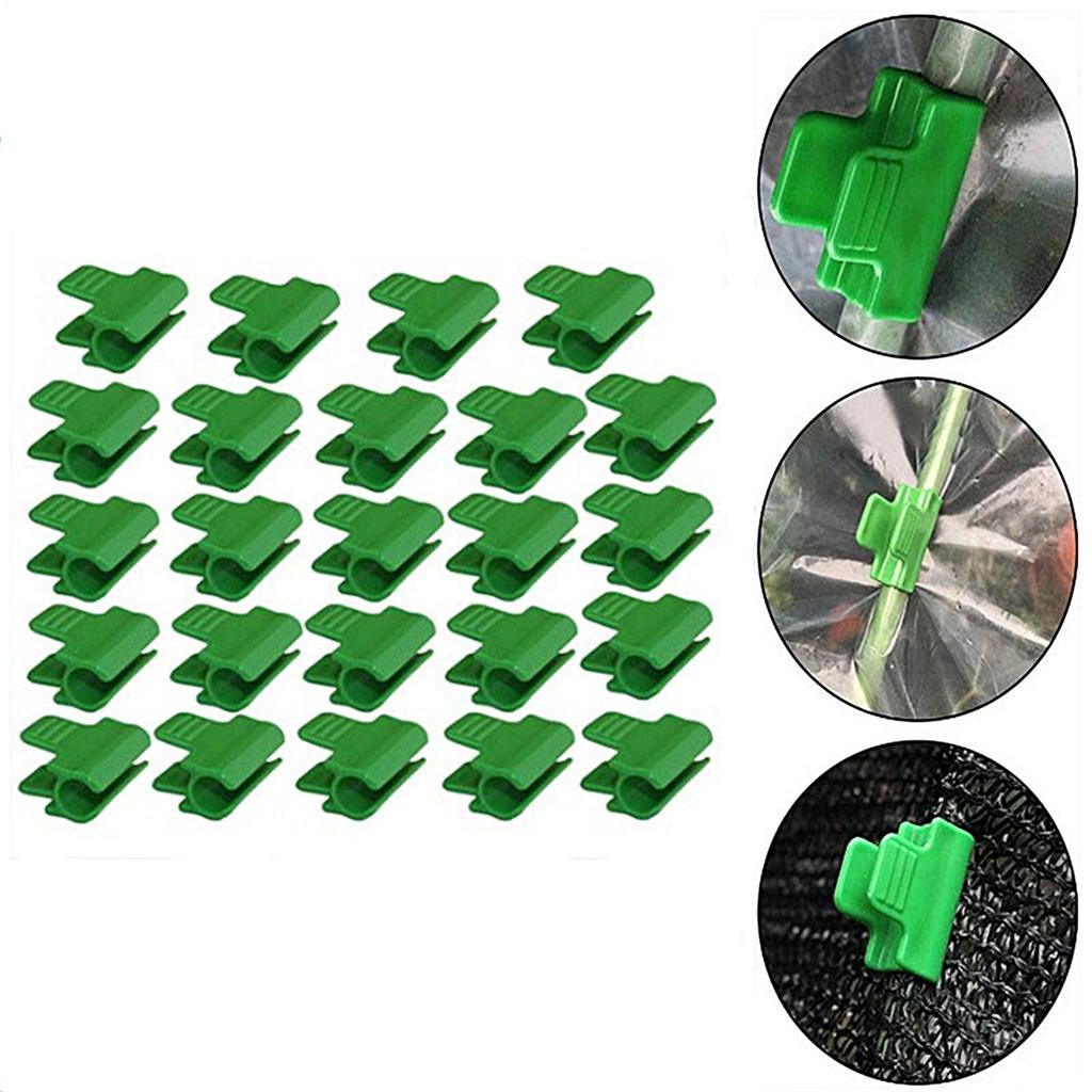 Greenhouse Clips 100 Pieces Plant Row Cover Clips Reusable Clamp For Planting Frame Covering Netting Garden Hoop Winter Tunnel