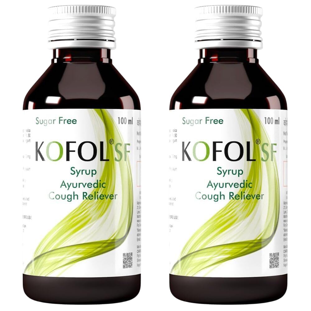

Vedistry Kofol Sugar-Free Ayurvedic Cough Syrup 100 Ml Pack of 2 for Dry & Wet Cough Relief