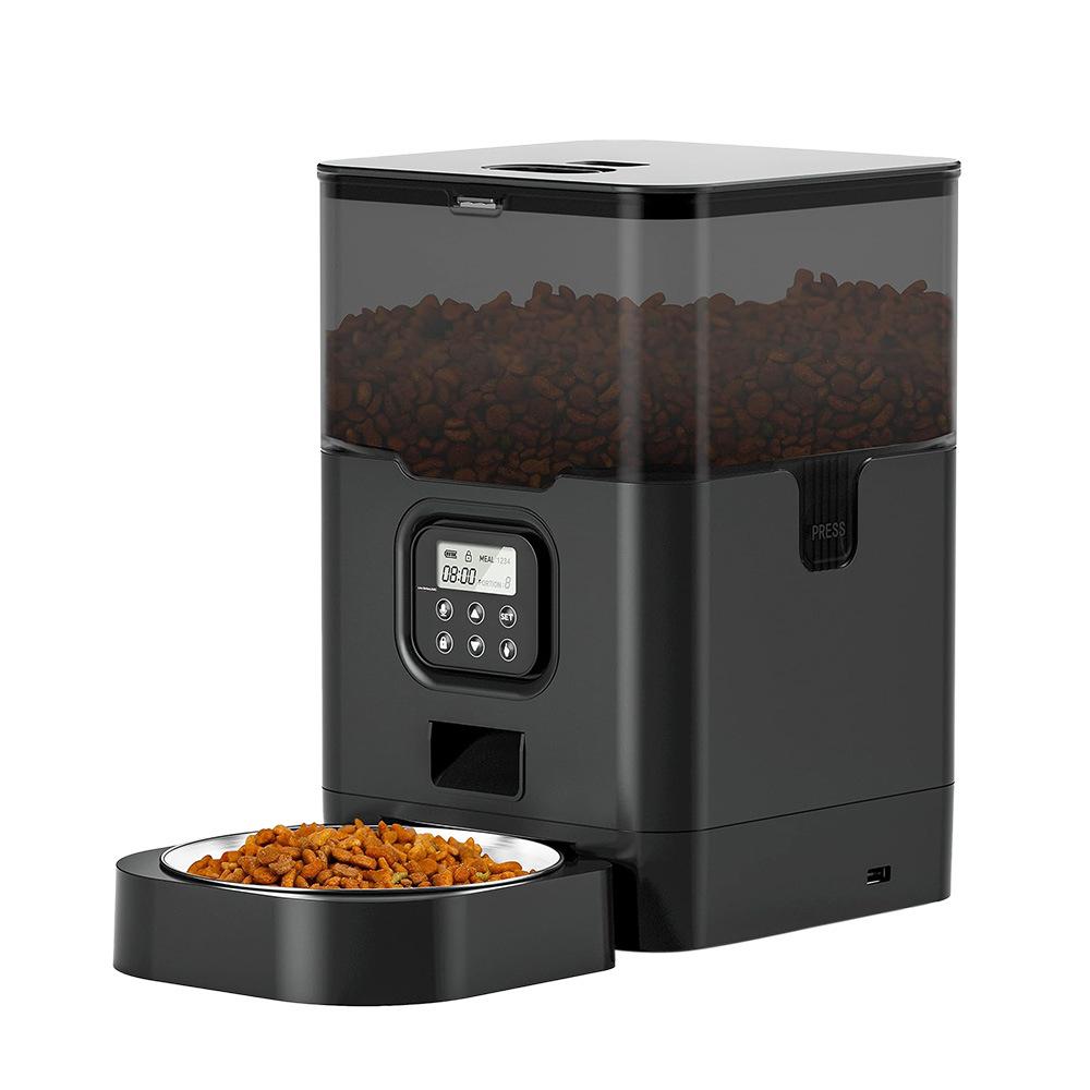 

4 л Автоматична кнопка Wi-Fi Годівниця для домашніх тварин Автоматичні годівниці для собак на час для домашніх тварин Диспенсер для сухого корму Коти Миска з нержавіючої сталі Товари для тварин Button Pet Feeder