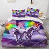 Cartoon Unicorn Design Duvet Cover Set Cute Comforter Cover Bedding Set Bed Linen for Baby Kids Girls Gift Bedroom Decoration026