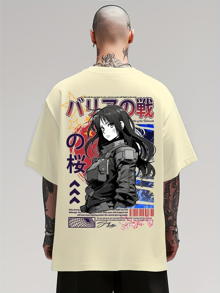 Tactical Anime Girl Graphic Tshirt Unisex Unisex Harajuku Streetwear Aesthetic Tee Casual Cotton Short Sleeve Tops