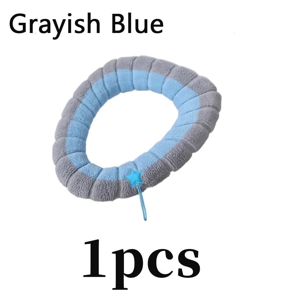 

1pc Color Portable Knitted Toilet Mat Thickened Washable Antifreeze Warm Universal Toilet Seat Cover Winter Bathroom Accessories
