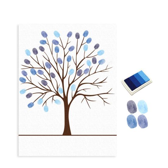 Wedding Birthday Party Sign in Signature Canvas Guest Book Fingerprint Painting