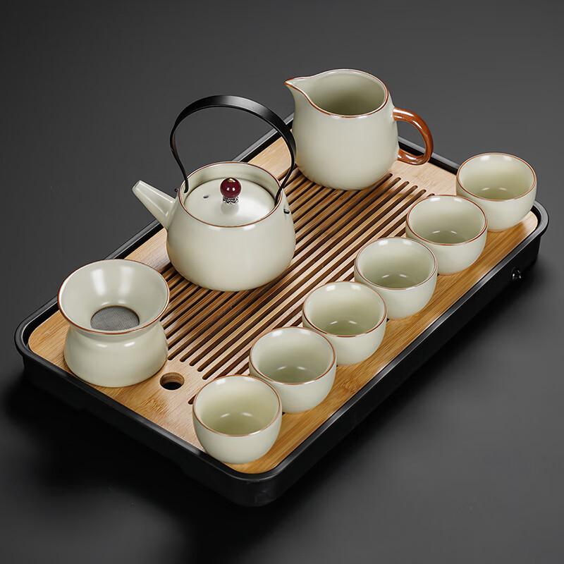Minimalist Ru Kiln Ceramic Kung Fu Tea Set