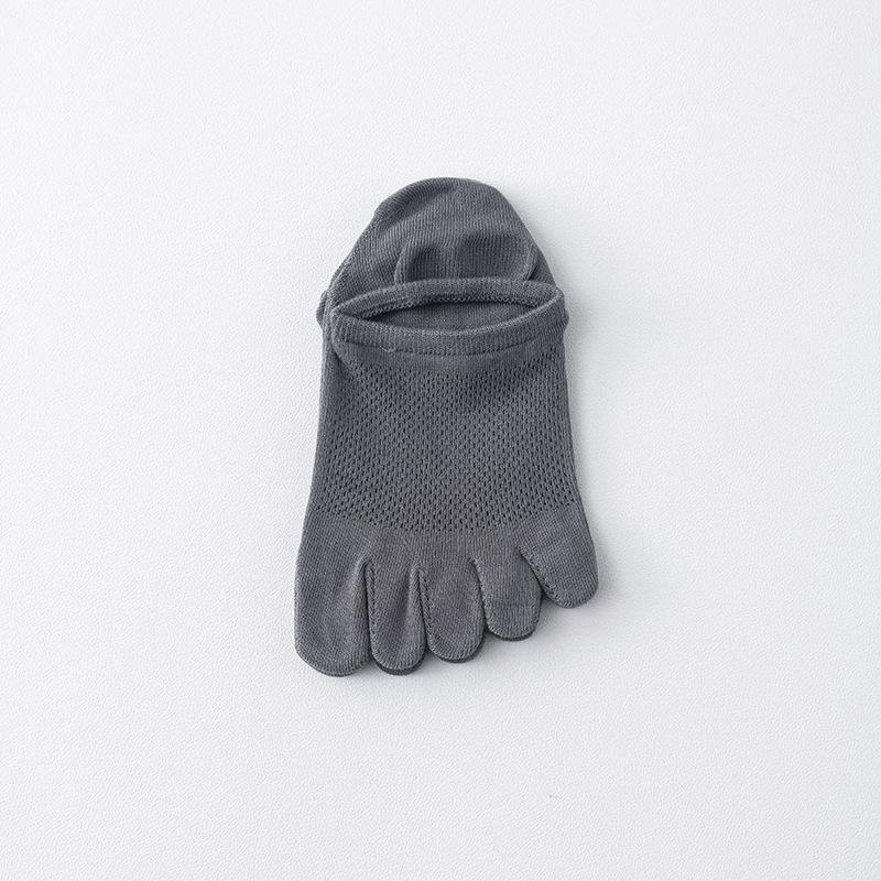 Five-finger Socks, Men's Boneless Short Socks, Sports Sweat-absorbing Mesh Breathable, Antibacterial and Deodorizing Toe Separation Boat Socks