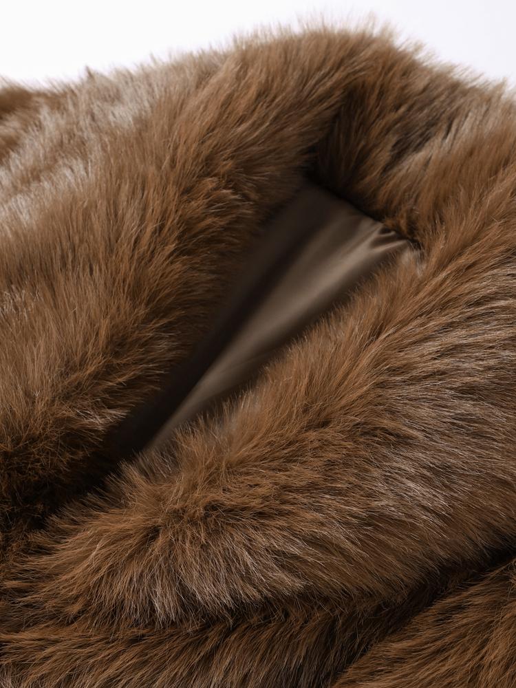 Giacca da donna in ecopelliccia Cappotto da donna in pelliccia Giacca da donna antivento e calda Stile moda Autunno e Inverno
