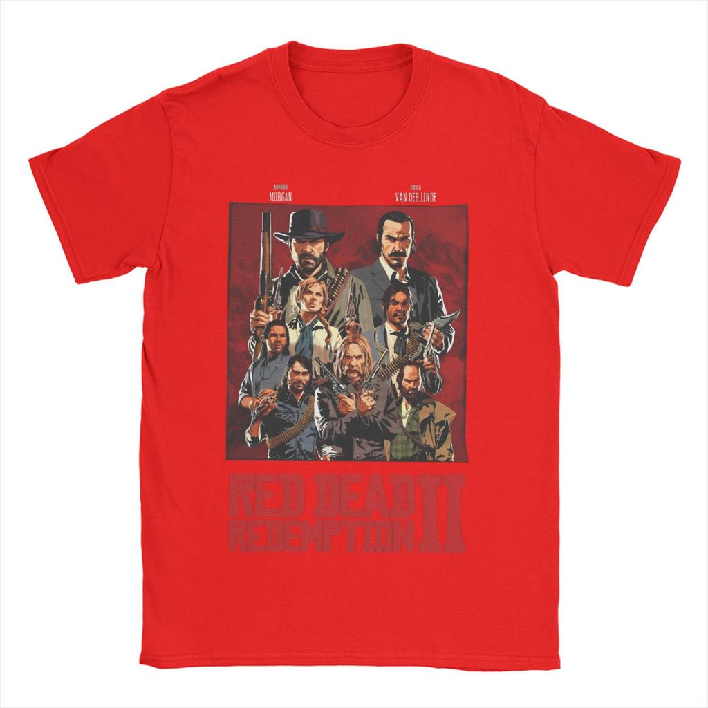 Red Dead Redemptions 2 Cotton T Shirt for Couple Summer Hip Hop Classic New T Shirts Breathable Harajuku Tees Oversized Tops