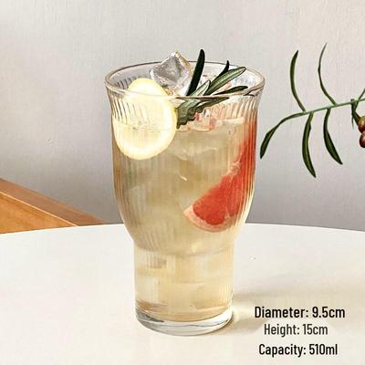 ZISIZ Ins-Style Handmade Wide-Mouth Glass Cup