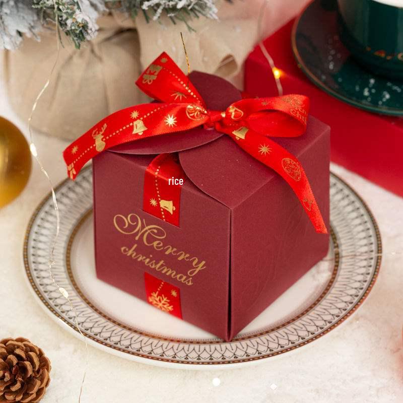 Christmas Apple Gift Box for Kids - Creative Holiday Packaging with Candy Bag