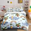 Whimsical Dino Rainbow Bliss Bedding Sets Duvet Covers Pillowcases(1* Duvet Cover 2* Pillowcases Without Duvet Insert)