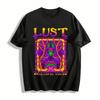 Psychedelic Lust Tarot Style Print Trendy Casual Short Sleeve Tee Pure Cotton T-shirt
