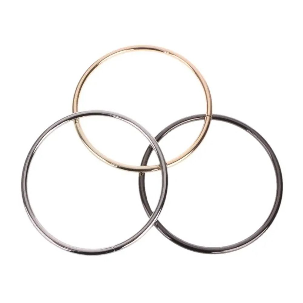 2Pcs Handbag Luggage O-ring Bag Handle Purse Sewing Frame DIY Fashion Metal Strap 110mm Bag Hardware Accessories