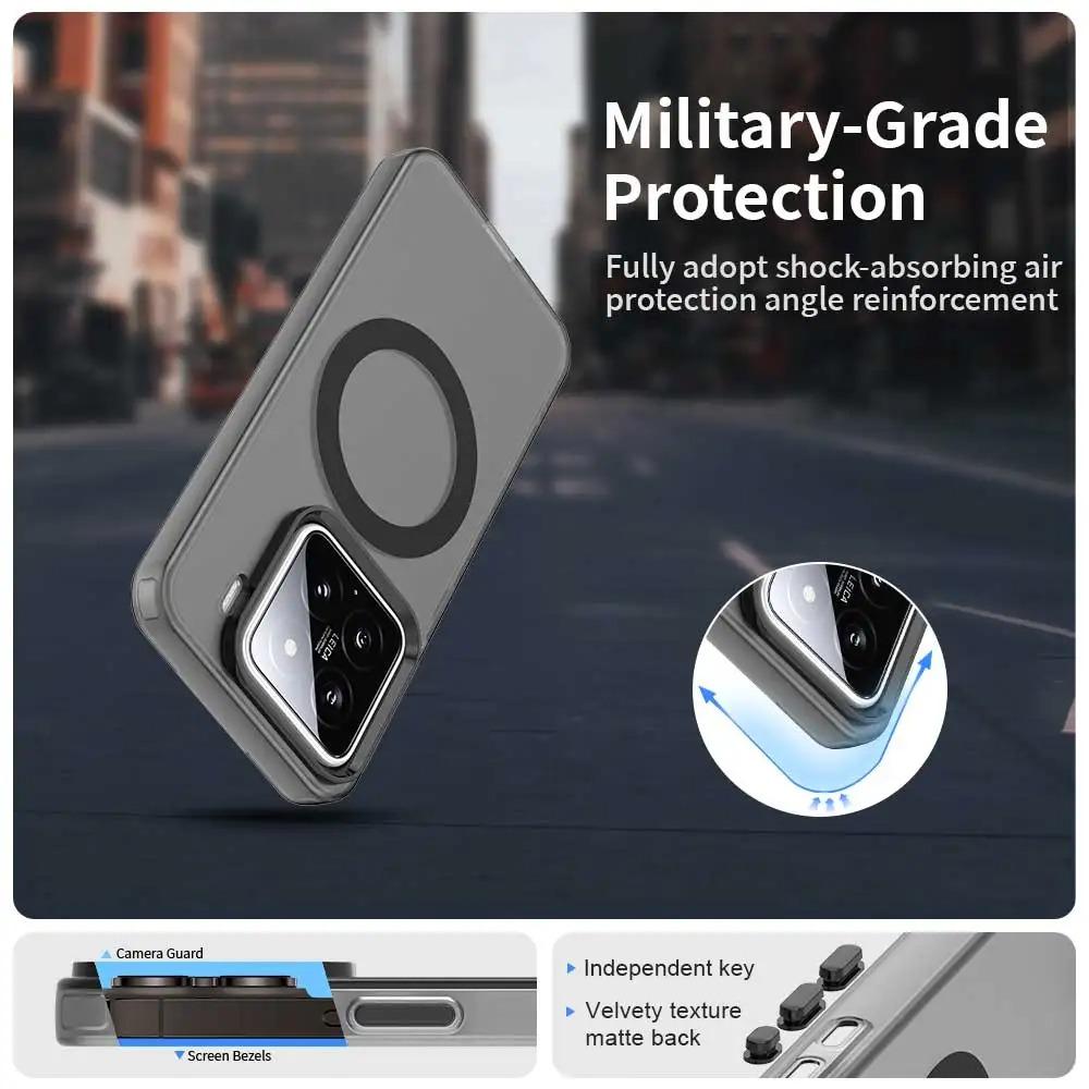 Minimalist Design Candy Color Matte Clear Case For Xiaomi 15T Pro 14T Pro 17 Pro Max Magnetic Wireless Charge Anti-Fall Cover