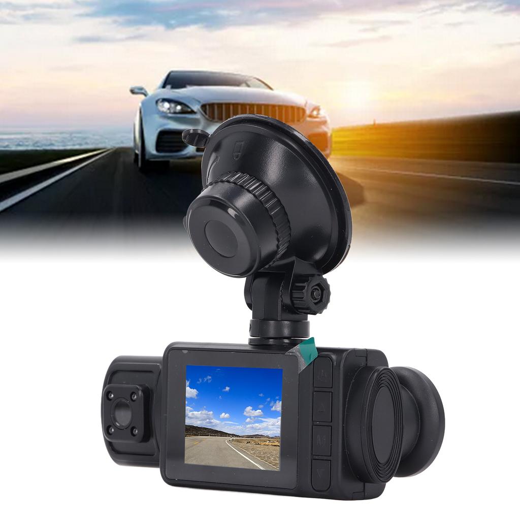 Car Dash Cam for Car 2 Inch HD IPS Screen 3 Lens Rotatable 1080P Loop Recording Night Vision Dashboard Camera Recorder