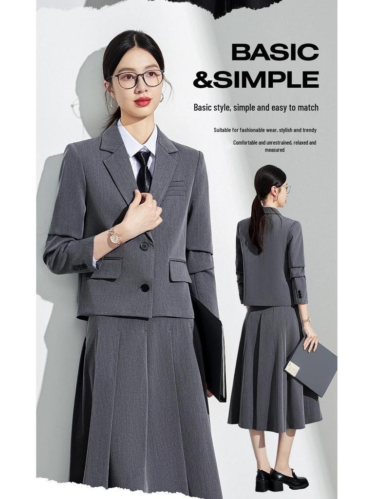 Women's Professional Suit Set - 2025 Spring/Autumn Short Blazer