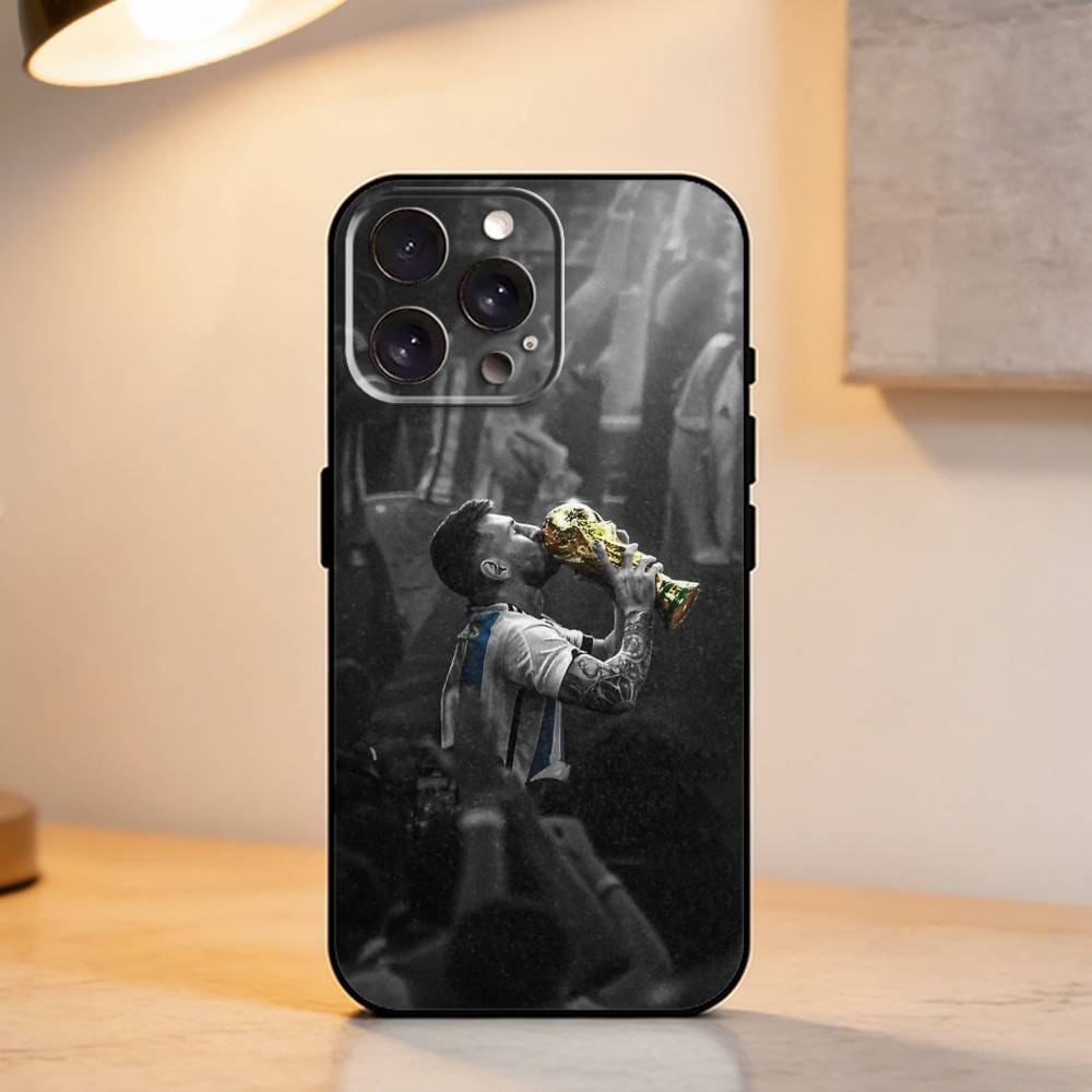 F-Piłka nożna S-Gwiazda L-Lionel Messi Etui na telefon na iPhone 17,16,15,14,13,12,11 Plus,Pro Max,XS,Miękki silikonowy czarny pokrowiec