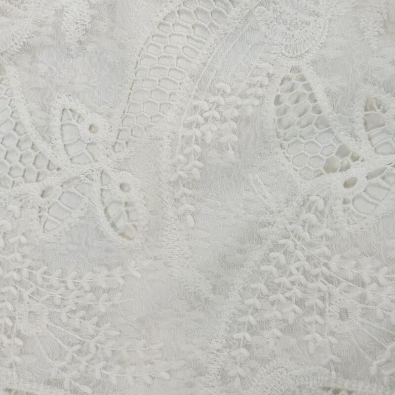 ITISF4 French Style Embroidered Lace Dress