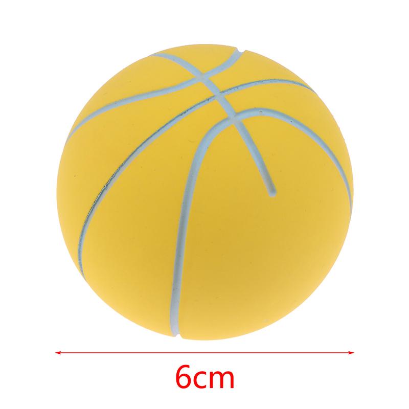 6Cm High Elastic Mini Rubber Basketball Decompression Hollow Elastic Ball Children'S Toy Outdoor Sports Beach Mini Basketball