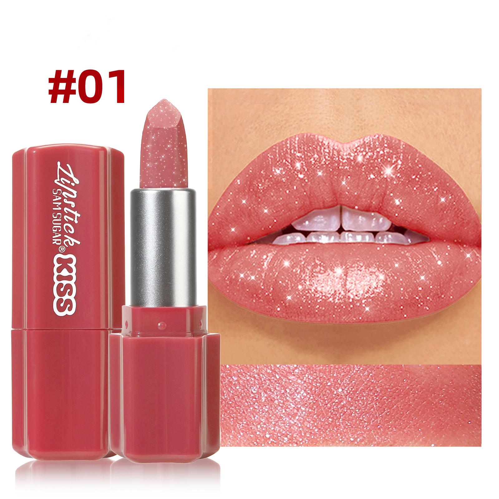 

6 кольорів блискуча помада зволожуюча червона рожева іскристий блиск колір для губ високопігментовані тінти для губ металевий фініш макіяж для губ