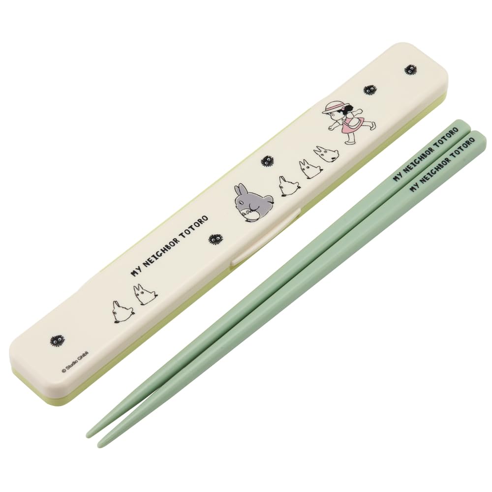 Skater Chopsticks and Chopstick Case My Neighbor Totoro Studio Adult Made in Set, Marching, Ghibli, 18cm, Antibacterial, Size, Japan, ABC3AG-A