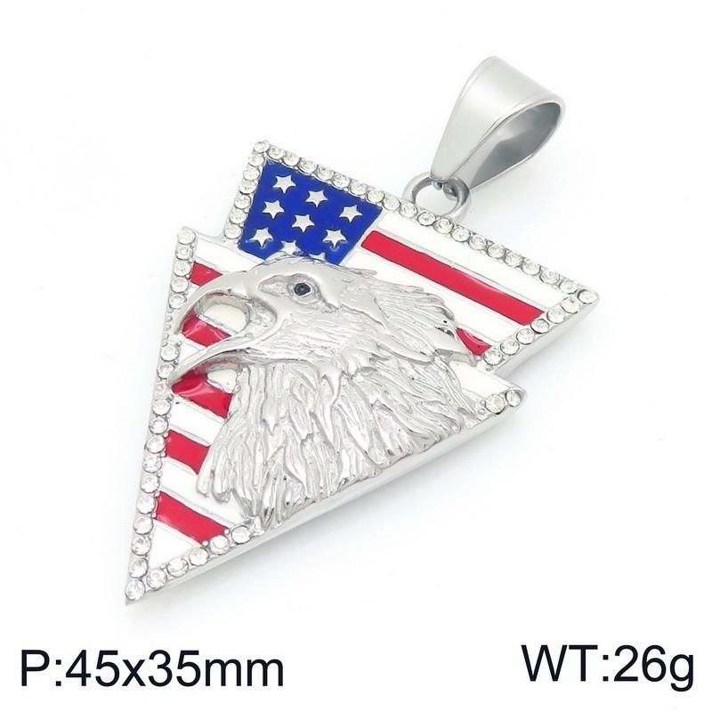Trendy Brand Triangle Pendant Men's Hip-hop Oil Dripping Five-pointed Star Eagle Men's Pendant
