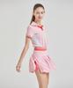 CHUCUCHU Paper Slit Pleated Skirt (Light Pink) Cbfss-Sk003W