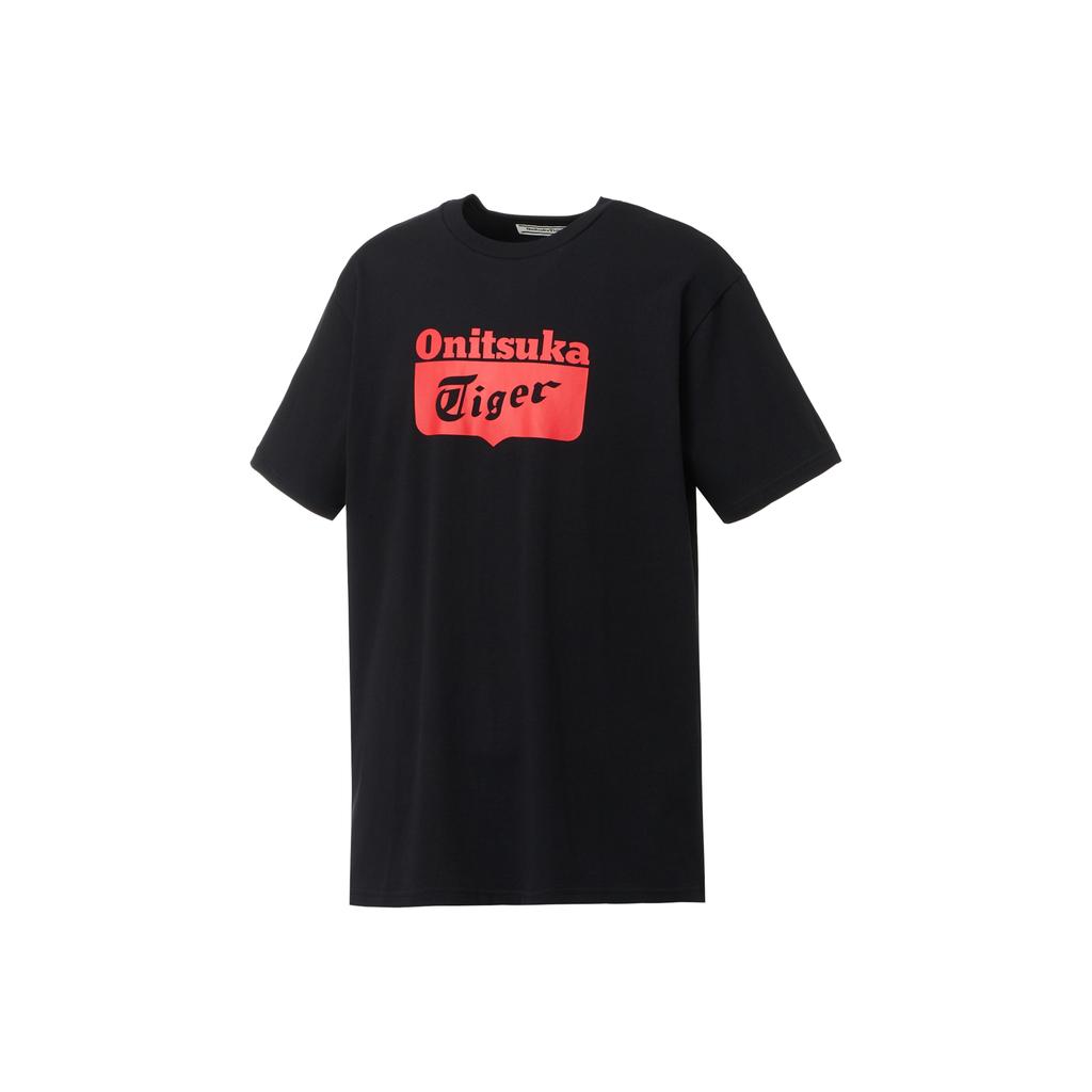 Onitsuka Tiger Logo Soft Comfortable Fitting Minimalist Short Sleeve T-Shirt Unisex Tops Black 2183B453-002