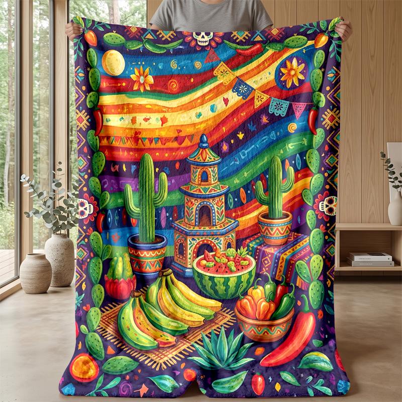 Mermaid Princess Adventure Theme blanket Lightweight Warm Flannel Blanket Decorative Throw Blanket for Home Decoration
