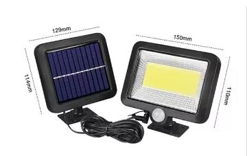 LED Outdoor Solar Powered Human Body Induction Lamp Split Type Courtyard Lamp Solar Charging Courtyard Garage Porch Lighting
