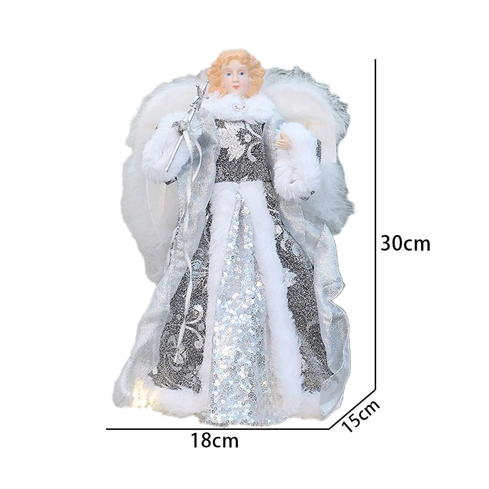 Festival Angel Doll Tree Top Star Delicate Christmas Tree Top Star Atmosphere Golden Christmas Angel Topper Navidad Decor