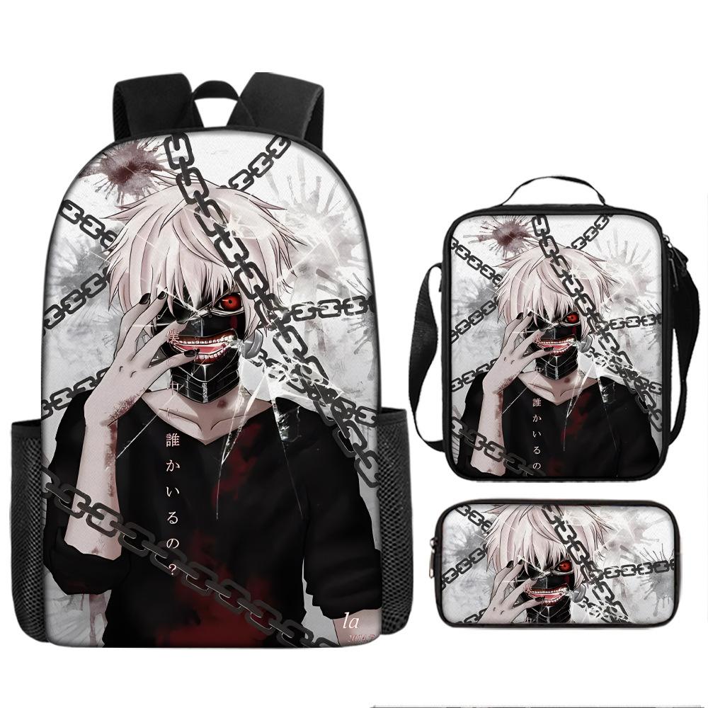 Anime Peripheral Backpack Tokyo Ghoul Food Backpack Kimuken School Bag Computer Bag Tokyo Ghoul Backpack