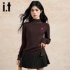 Izzue it Women's Long-Sleeve Mock Neck Pullover Knit Top