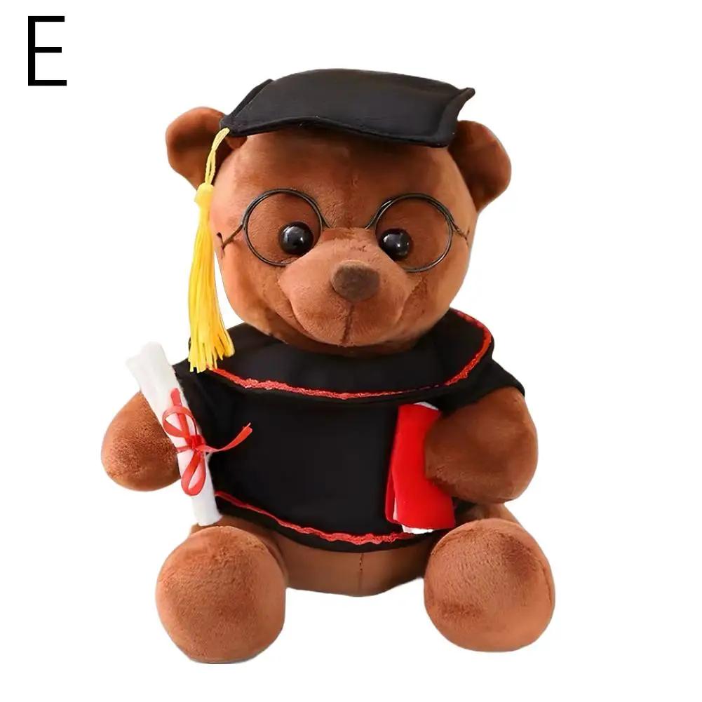 18cm Doctor Teddy Bear Plush Toy Graduation Memorial Gift Bear Toy Knowledgeable Trend Graduation Bear Pillow Plush Decorat Q0c0