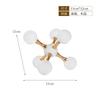 Glass Handicrafts Frosted Crystal Ball Geometric Molecule Cell Ornament Metal Figurine Home Decoration Accessories