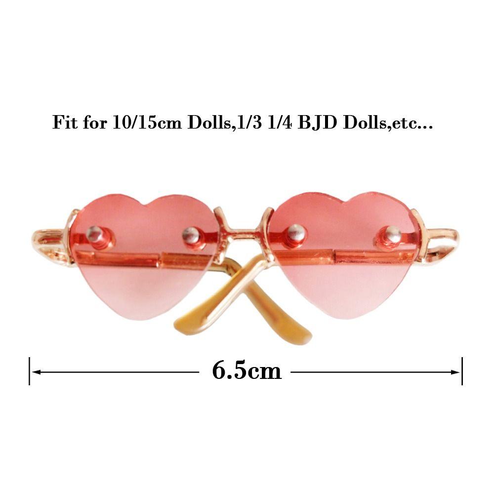 Plush Doll for 1/31/4 BJD For 10/15cm Dolls Plush Doll Eyeglasses Glasses Clothes Cute Heart Frame